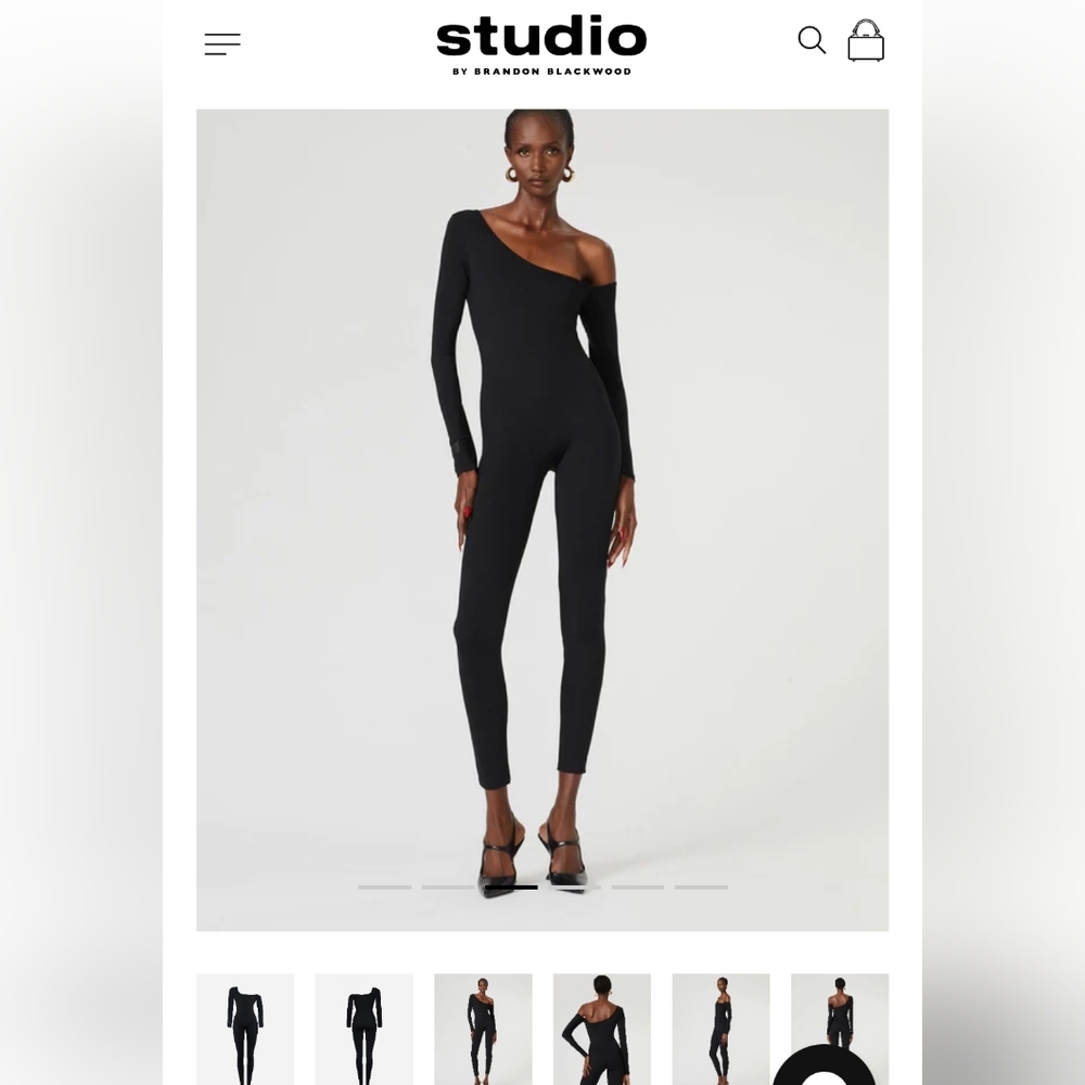 NWT Brandon Blackwood Studio black bodysuit size XL